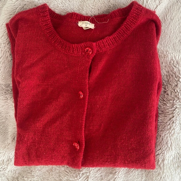 Red J. Crew Cardigan - Picture 1 of 3